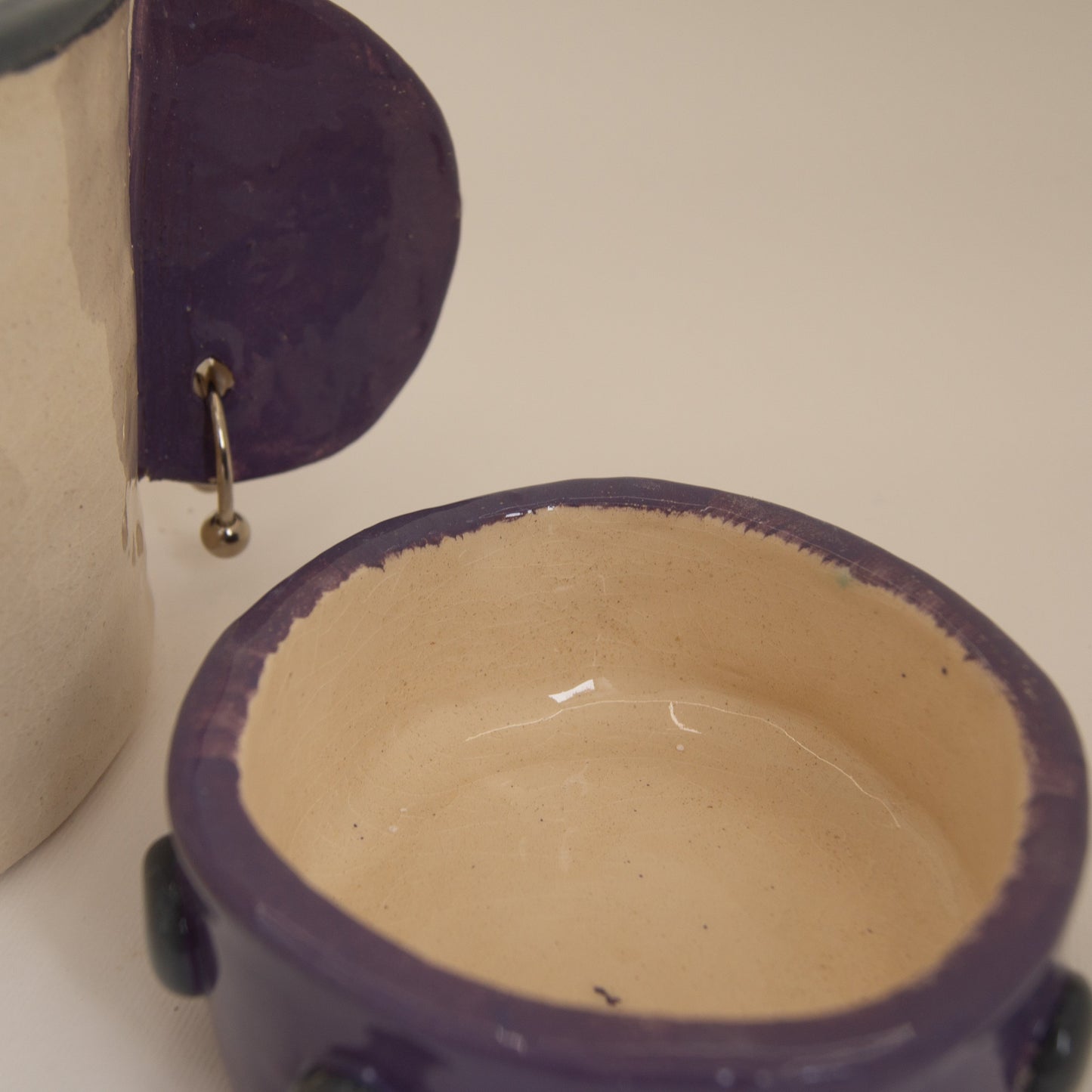 Handmade purple ear vase